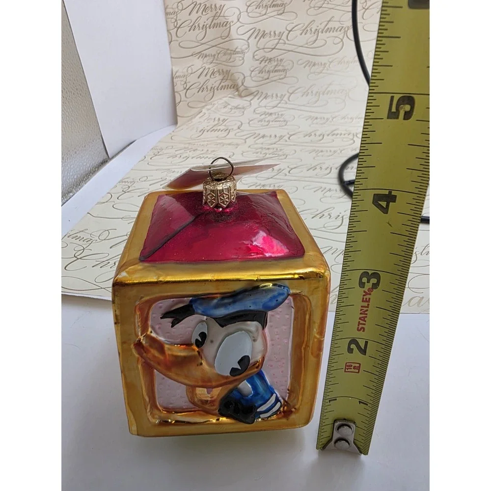 Christopher Radko Disney Donald Daisy Toy Block 98-DIS-11 Poland Ornament